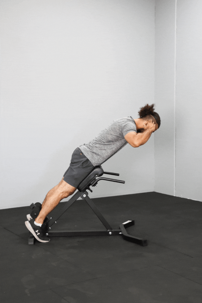 Hyper Extension Bench for Home Gym - Adjustable Back Extension Machine for Core & Glute Workouts - Perfect for Strength Training & Rehabilitation Exercises