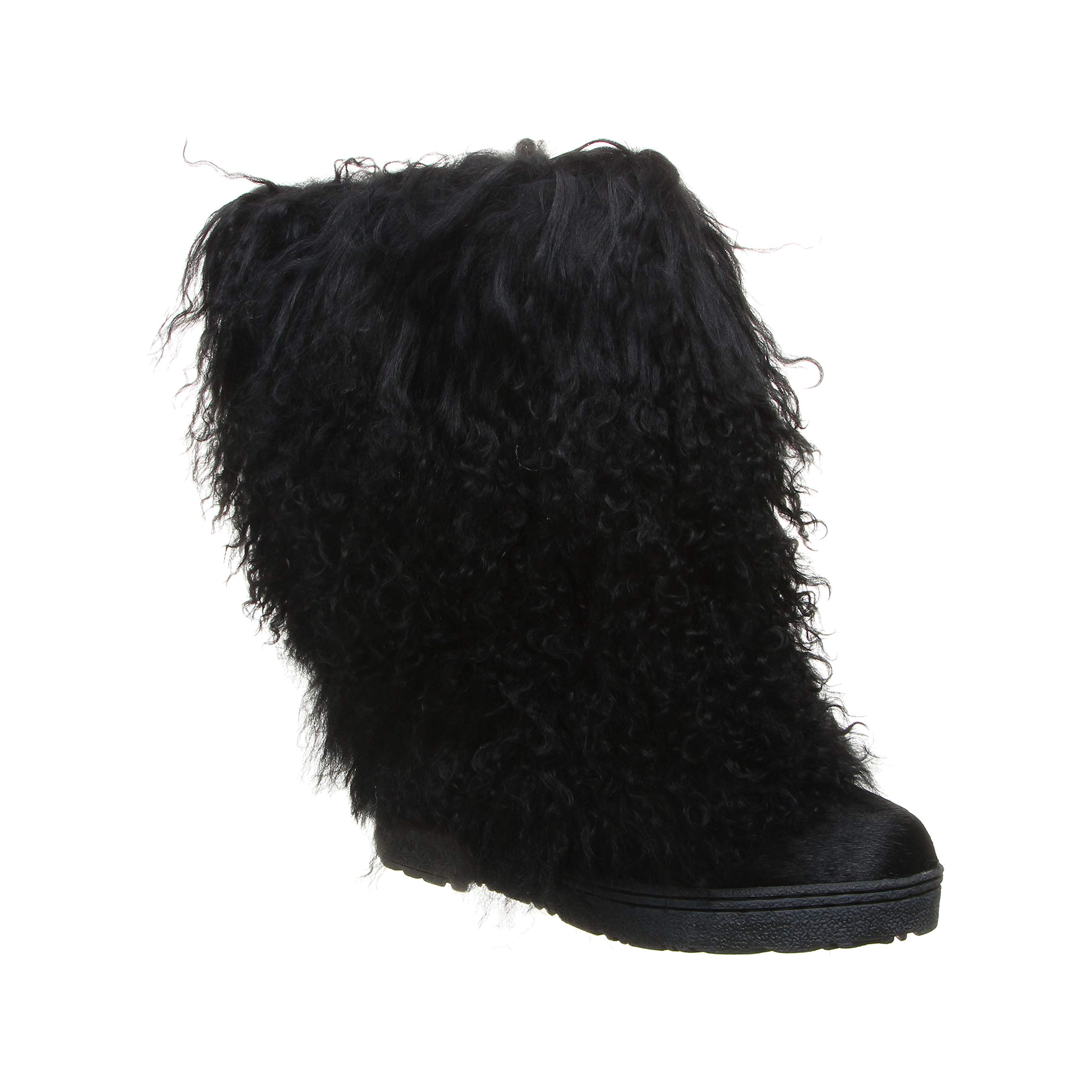 BEARPAW Women's Boetis Fur Lined Slip-On Winter Boots - Comfortable Natural Fur, Multiple Colors for Casual Outdoors & Snow Days