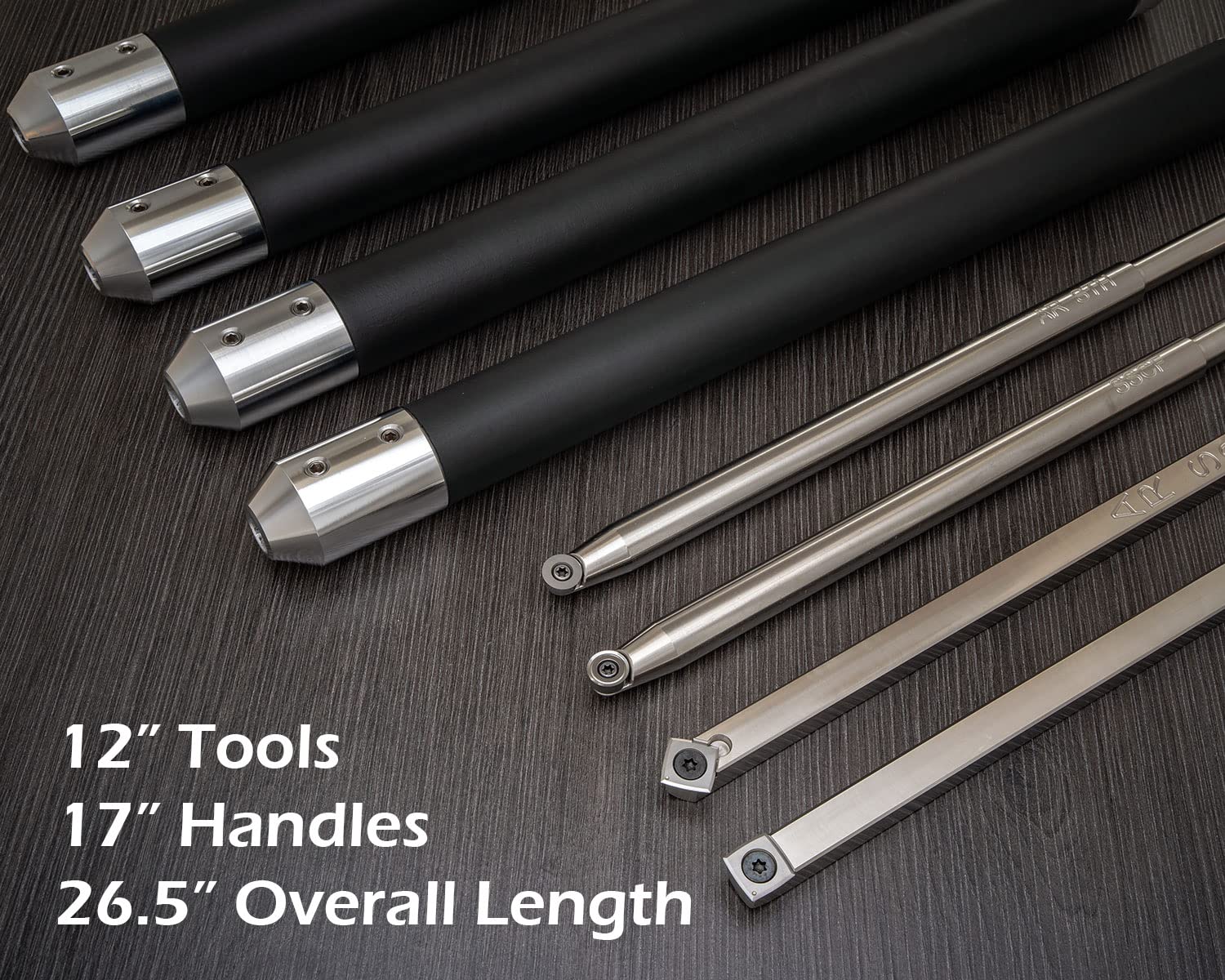 Premium USA-Made Acrylic/Resin Carbide Turning Tool Set (4-Piece) - 12