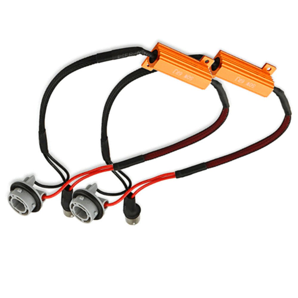 BA15S 1156 LED Resistors for Turn Signal Lights - Fix Hyper Flash & Error Code - Ideal for Cars, Trucks, and Motorcycles