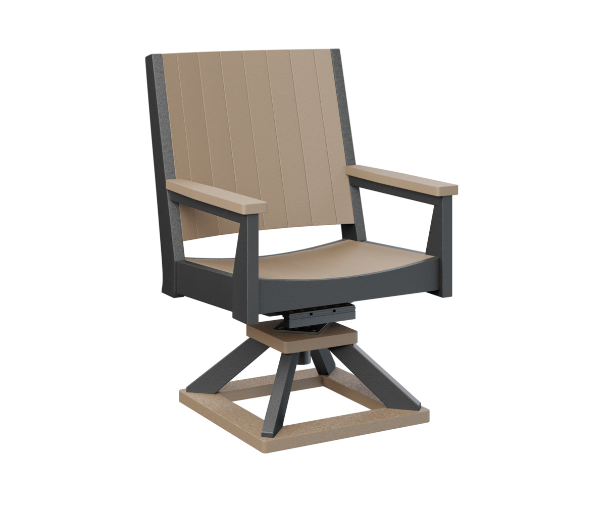 Berlin Gardens Mayhew Swivel Rocker Dining Chair - Comfortable Patio & Outdoor Seating for Restaurants, Gardens, and Decks