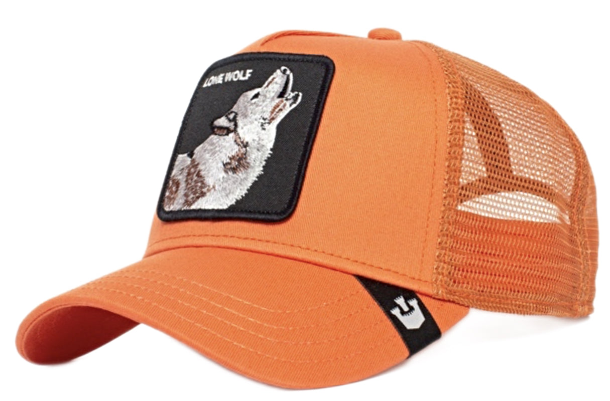 Goorin 'Lone Wolf' Trucker Style Baseball Cap in Pumpkin - Stylish Adjustable Hat for Men & Women, Perfect for Outdoor Activities, Sports, and Casual Wear