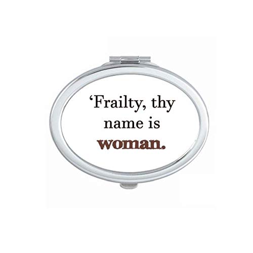 DIYthinker Portable Folding Double-Sided Makeup Mirror with Shakespeare Quote - Perfect for Travel, Vanity & Dressing Table