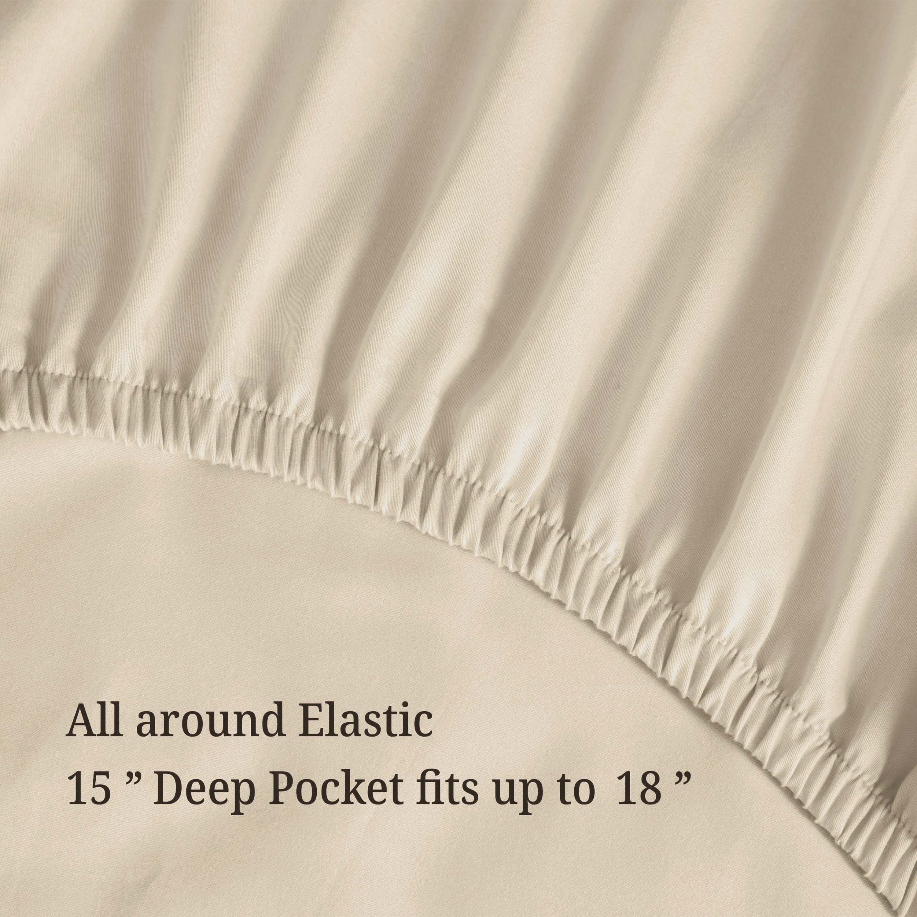 Luxury 300 Thread Count Egyptian Cotton Bed Sheet Set - Queen Size, Ultra Soft & Breathable for a Comfortable Night's Sleep | Perfect for Master Bedroom, Guest Room & Hotel Use