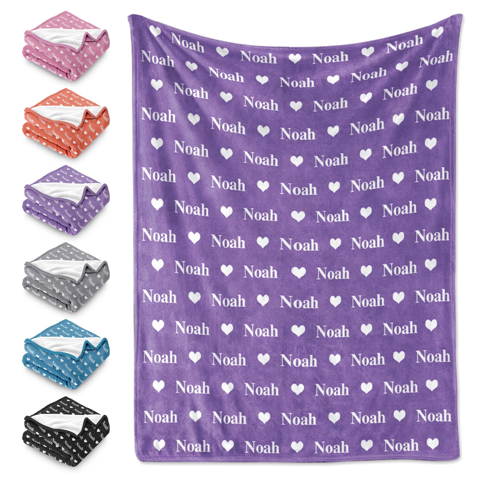 Personalized Yoke Style Blankets for Kids & Adults - Custom Name Baby Blanket, Gift for Mom on Christmas, Birthday, Valentine's Day | Cozy Home Decor, Nursery Essential, Thoughtful Present for Special Occasions