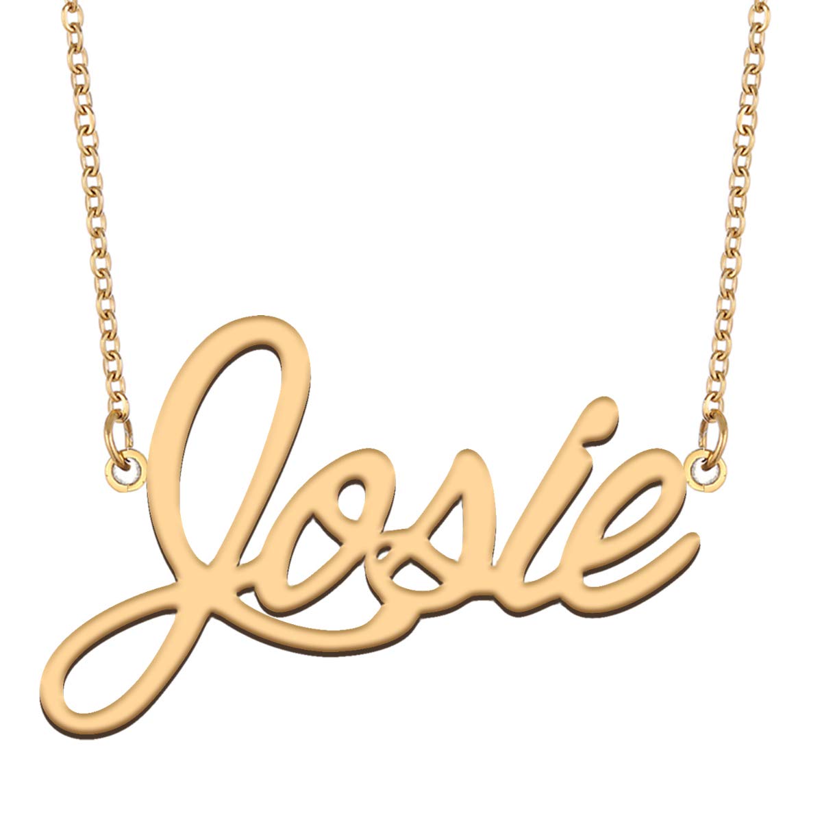 Personalized Josie Gold Letter Name Necklace - Stainless Steel Layered Choker for Women - Custom Nameplate Jewelry Gift for Mom, Wife, Daughter - Perfect for Birthdays, Anniversaries & Special Occasions