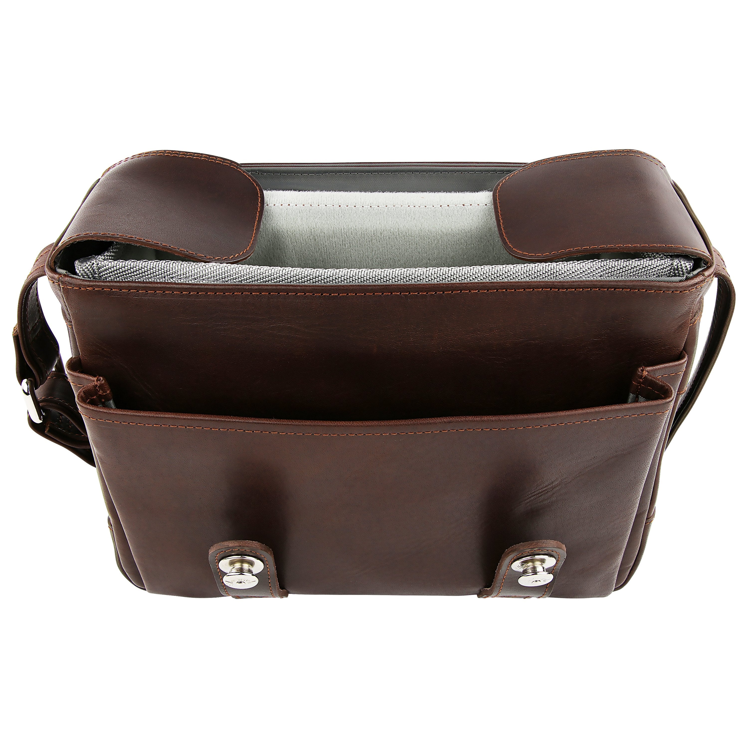 Premium Oberwerth Freiburg Medium Leather Camera Bag - Dark Brown for Photographers & Travel Enthusiasts | DSLR Protection & Stylish Carry-On Accessory