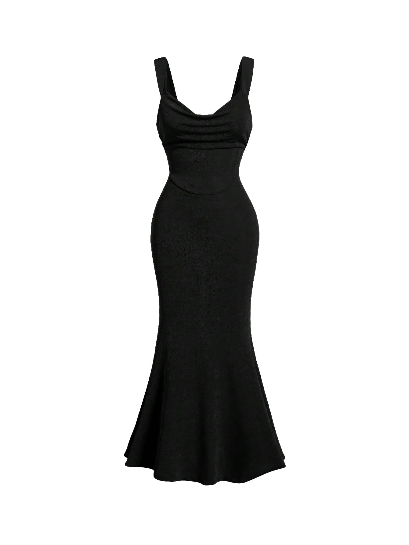 Verdusa Women's Backless Cowl Neck Fishtail Bodycon Dress - Elegant Formal Gown for Evening Parties, Cocktail Events & Special Occasions