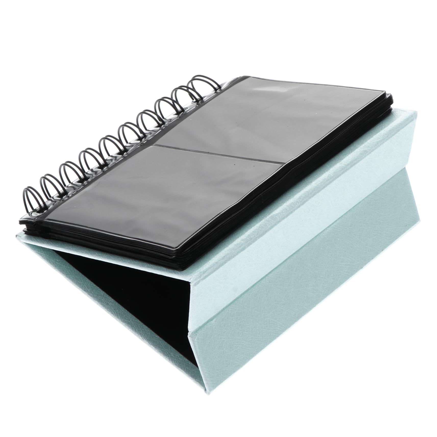 Abaodam 3-Pack 3-Inch Spiral Travel PVC Photo Album - Foldable Retro Picture Frame for 8x9, 9x7, 2.5x3.5 Photos | Table Calendar, Desk Display & Camera Accessory | Perfect for Travel Memories, Wedding Photos & Office Decor