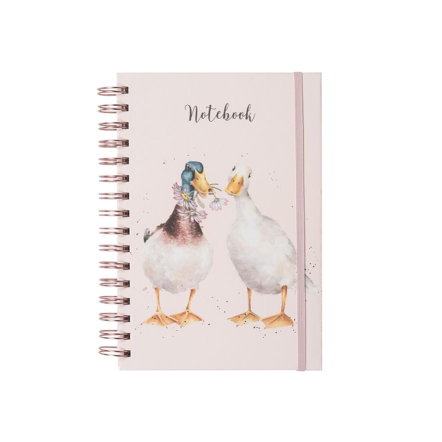 Wrendale Designs A5 Duck Notebook - Not a Daisy Goes By Pink Floral Journal for Women, Gift Idea, Diary, Planner, Perfect for Office, School & Travel