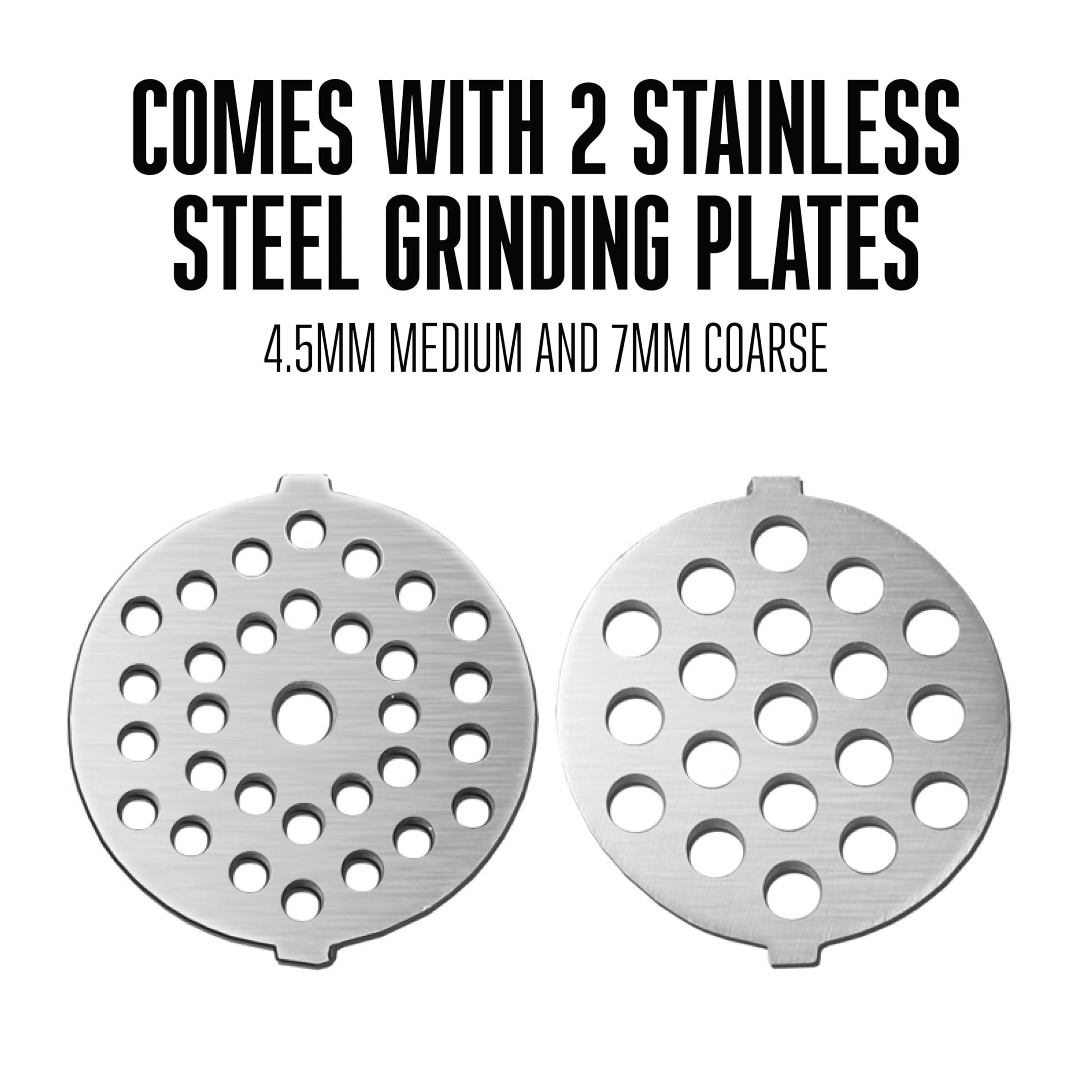 Weston Electric Meat Grinder & Sausage Stuffer - 500W (5/8 HP) Motor, 2 lbs/min Grinding Capacity, 3 Stainless Steel Plates - Perfect for Home Butchering, Sausage Making & Meal Prep (Model 82-0330-W, Black)