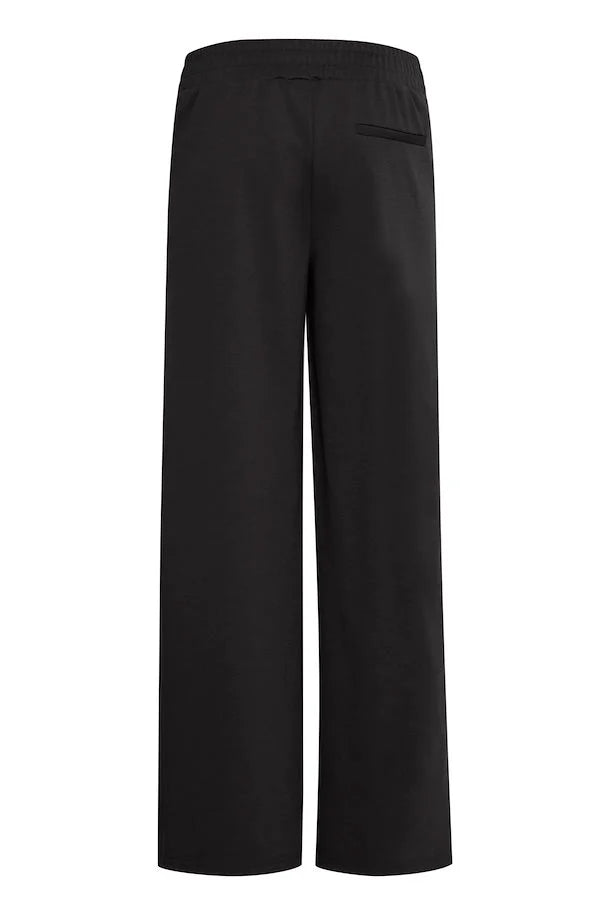 Kate Women's Wide Leg Trousers - High Waisted Flowy Pants for Work & Casual Wear - Black (Office, Travel, Everyday Outfits)