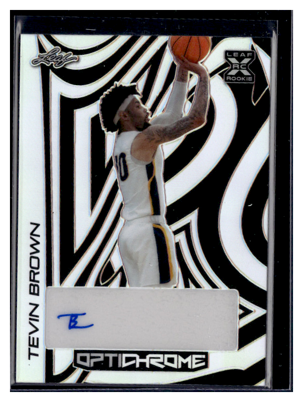 2022 Leaf Optichrome Basketball Tevin Brown Autograph Card #BA TB1 /7 - Rare Collectible for NBA Fans & Sports Memorabilia Enthusiasts - Perfect for Trading, Display, and Investment