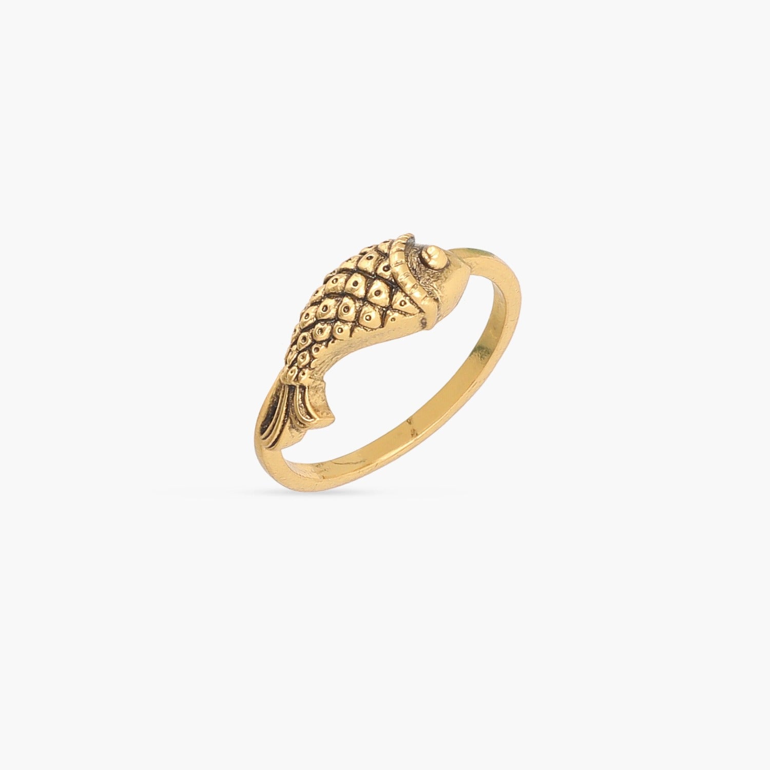 Simple Fish Oxidized Silver Finger Ring for Women - Elegant Boho Jewelry for Everyday Wear & Special Occasions