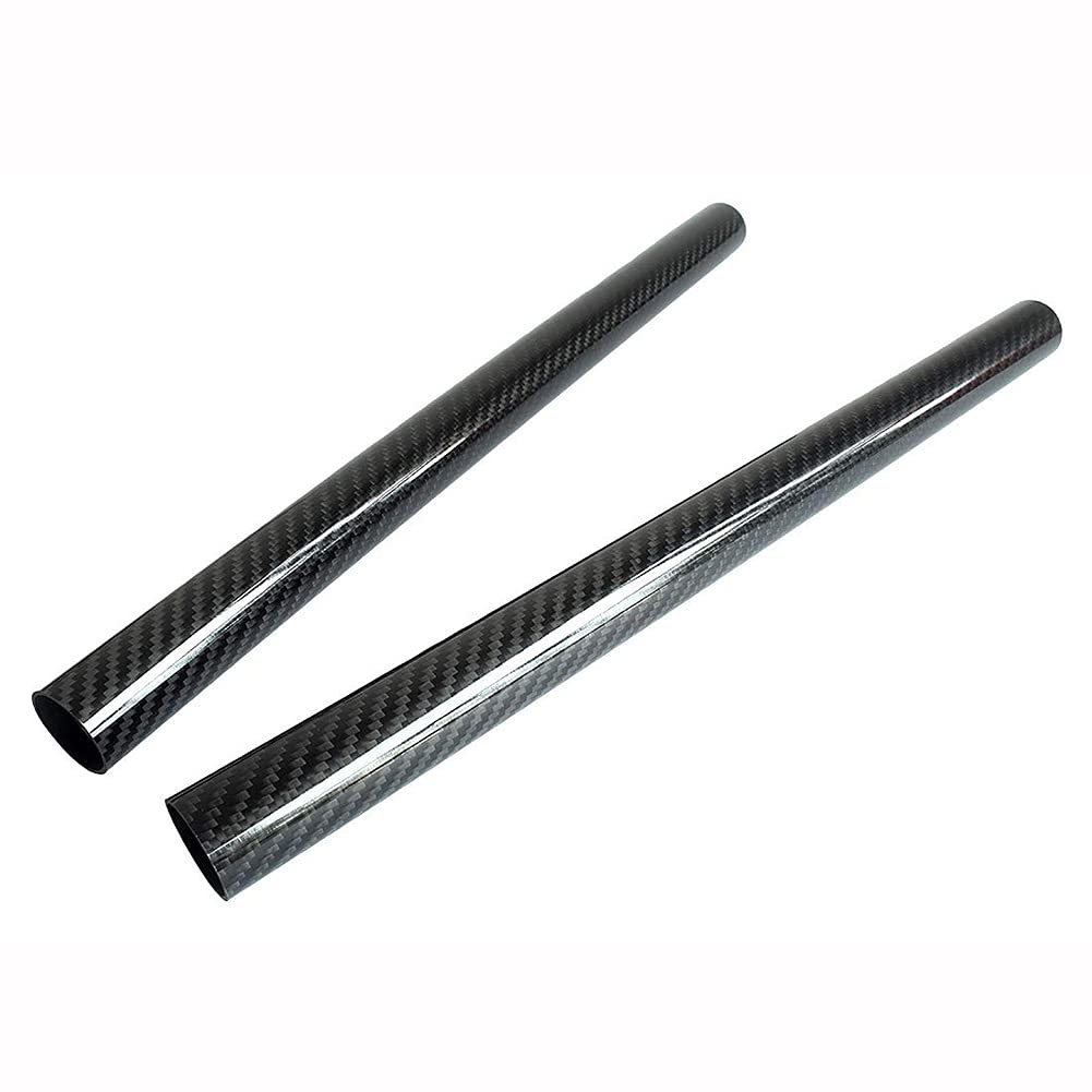 High-Strength 3K Carbon Fiber Tube - 2PCS Hollow Roll Wrapped Twill Glossy Bar (40mm×37mm×500mm) for RC Cars, Drones, and DIY Projects - Lightweight & Durable Aerospace-Grade Material