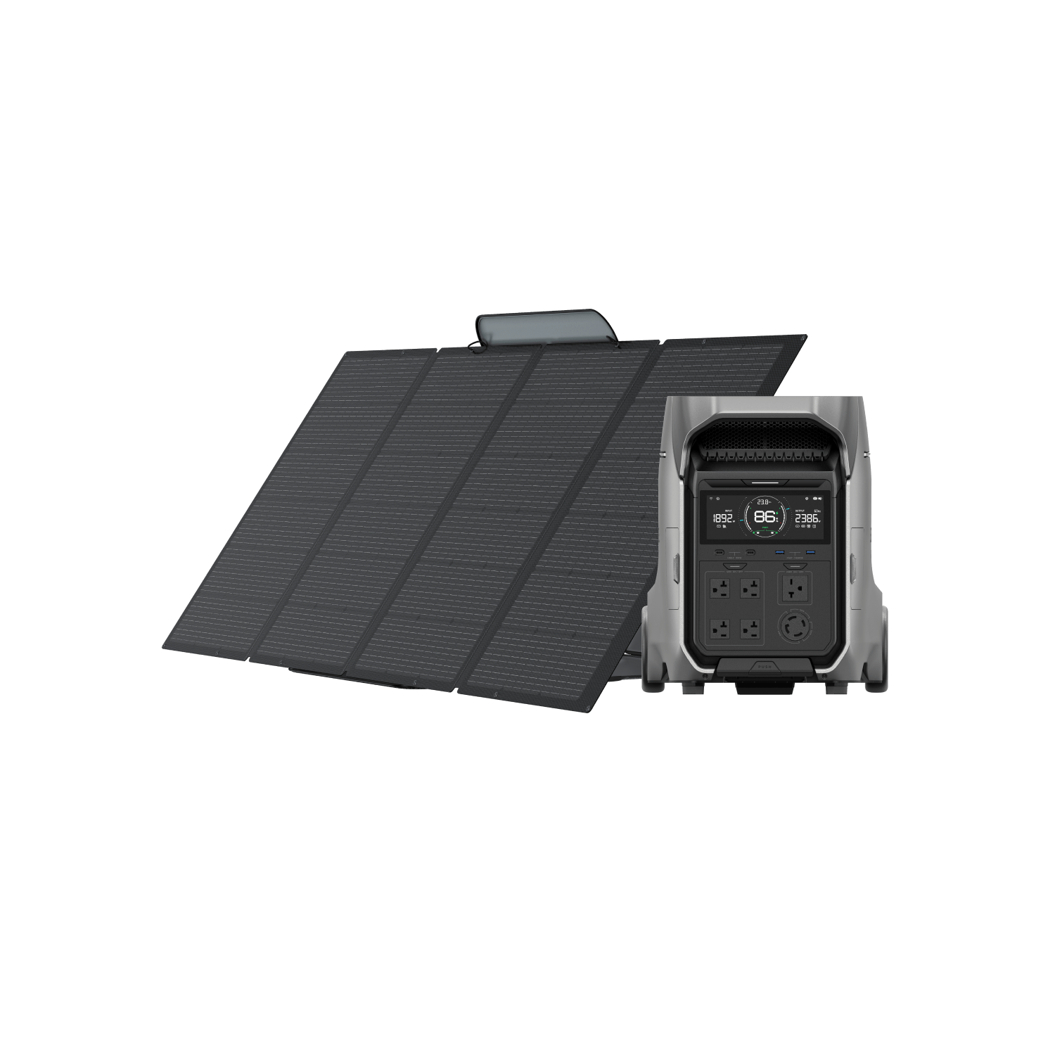 EcoFlow DELTA Pro 3 Portable Solar Generator 3600Wh Power Station with PV400W Solar Panel - Perfect for Home Backup, RV Camping & Outdoor Adventures