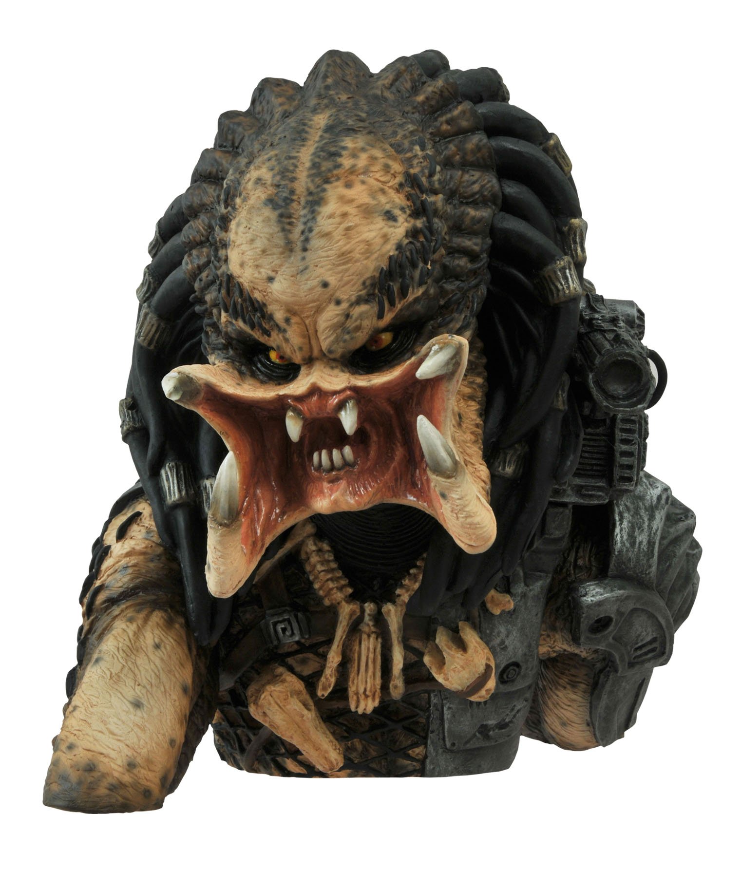 Diamond Select Toys Predator Unmasked Vinyl Bust Bank Statue - Collectible Predator Figure for Home Decor & Gift for Movie Fans