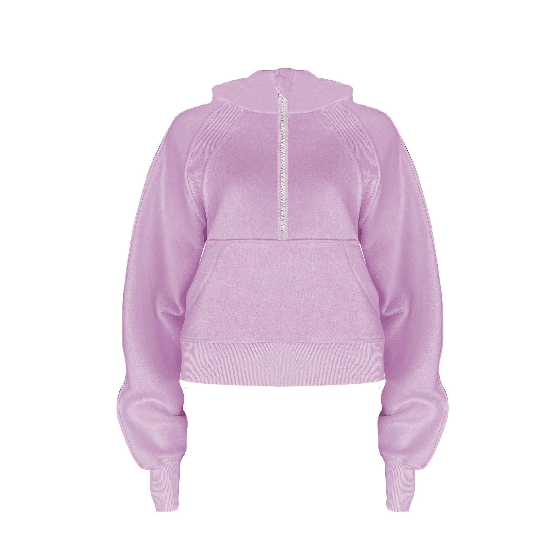 Women's Half Zip Hooded Sweatshirt - Loose Fit Fleece Pullover for Autumn Winter - Anti-Wrinkle Warm Workout Top for Running, Yoga & Outdoor Activities