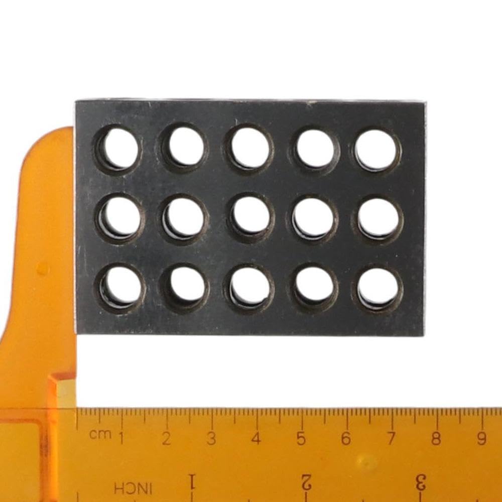 Ultra Precision 1x2x3 Inch Steel Matched Pair Blocks - 23 Holes Machinist Milling Blocks for CNC & Manual Milling Machines - High Quality Silver Finish for Accurate Machining & Tool Setup