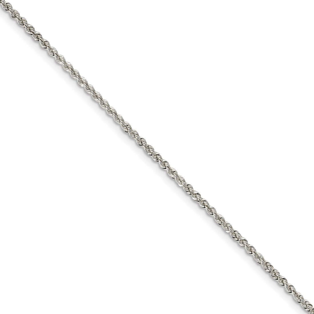 Sterling Silver Solid Heavy Rope Chain Necklace, Bracelet or Anklet - Durable Jewelry for Men & Women - Perfect for Everyday Wear, Gifts & Special Occasions
