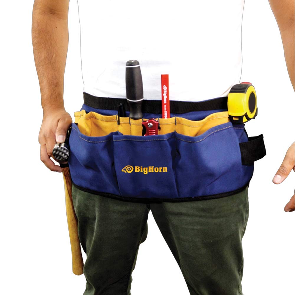 Big Horn 19477 Heavy Duty Tool Belt Apron for Carpenters & Construction Workers - Perfect for DIY Projects, Home Repairs & Professional Job Sites