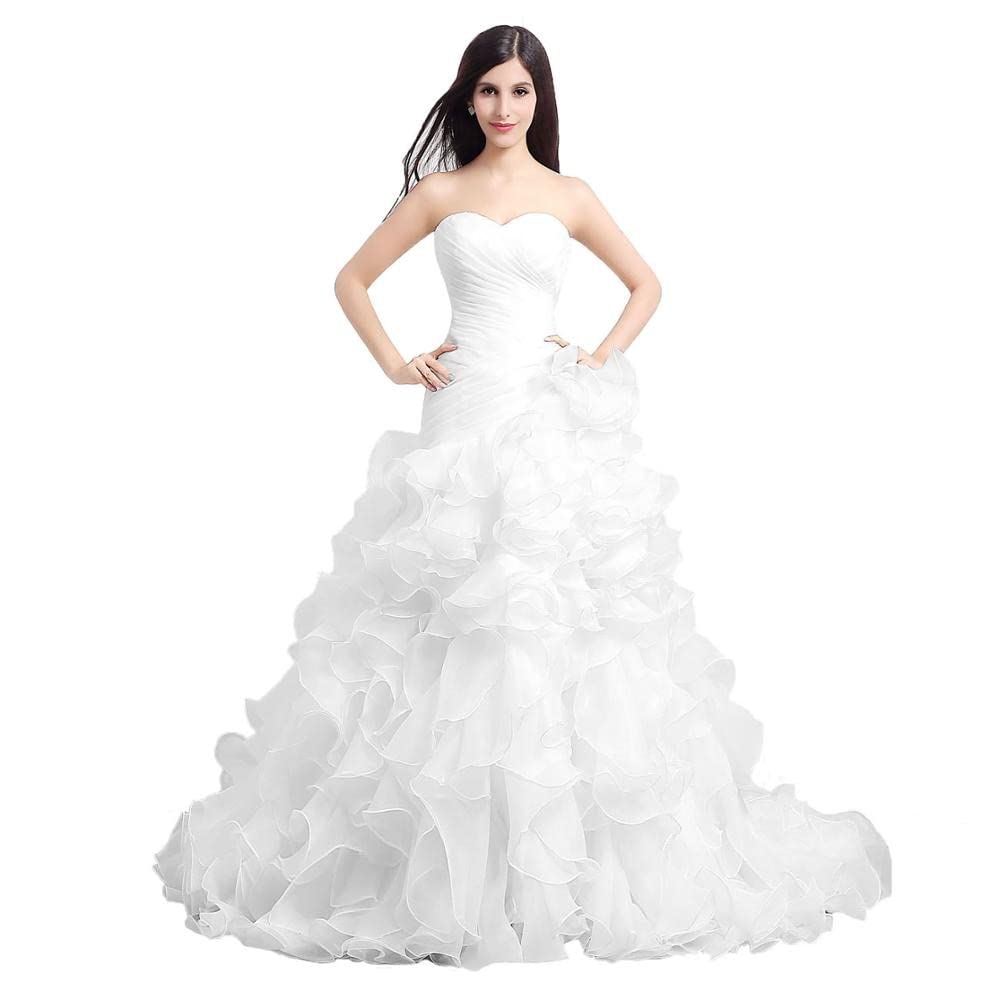 Plus Size Sweetheart Wedding Dresses - A-Line Bridal Gown for Curvy Brides | Perfect for Beach, Church & Outdoor Ceremonies