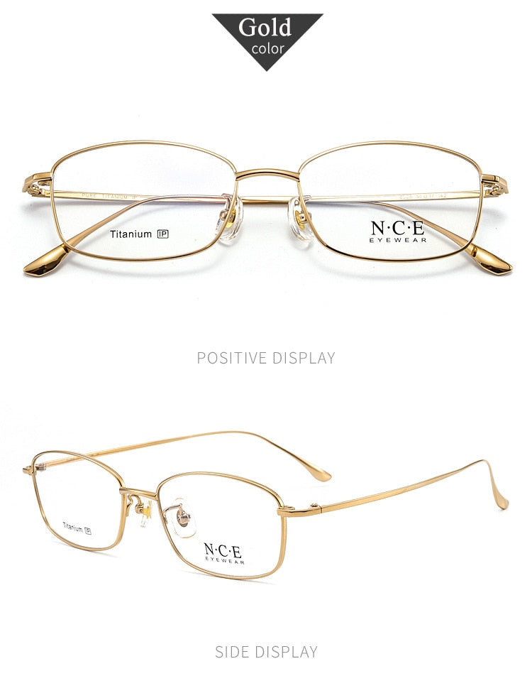 Bclear SC8508 Men's Full Rim Square Titanium Eyeglasses - Lightweight Durable Frame for Work, Reading & Everyday Wear