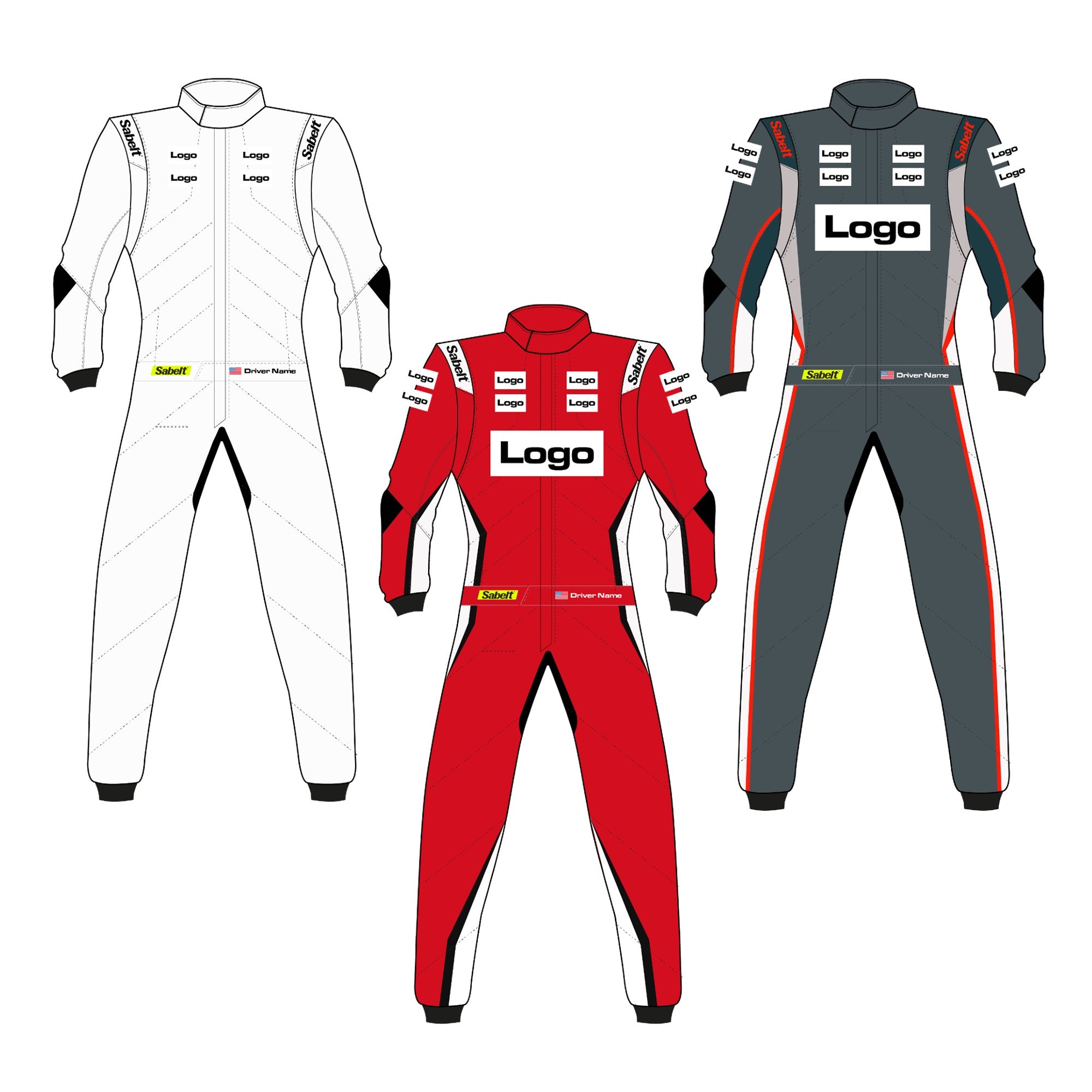 Sabelt TS 10 Custom Printed Racing Suit - High Performance Fireproof Racewear for Motorsports, Track Days & Professional Drivers