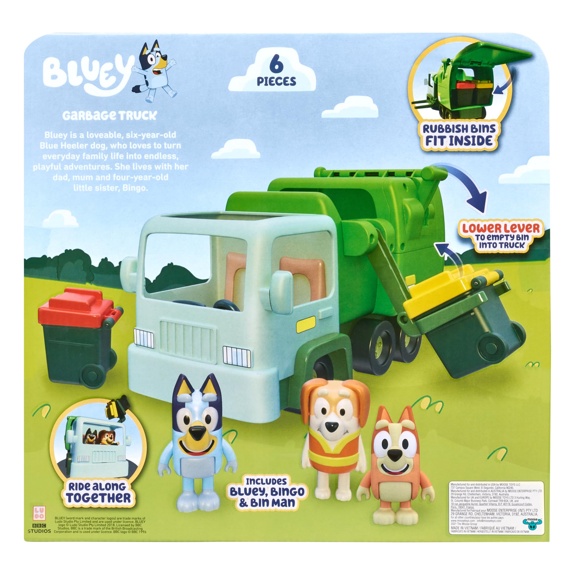 Bluey Garbage Truck Playset with 2.5