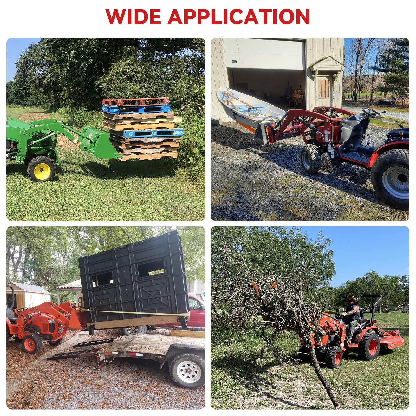 2025 Upgraded Clamp-On Pallet Forks with Non-Slip Pad & Tongue - 45