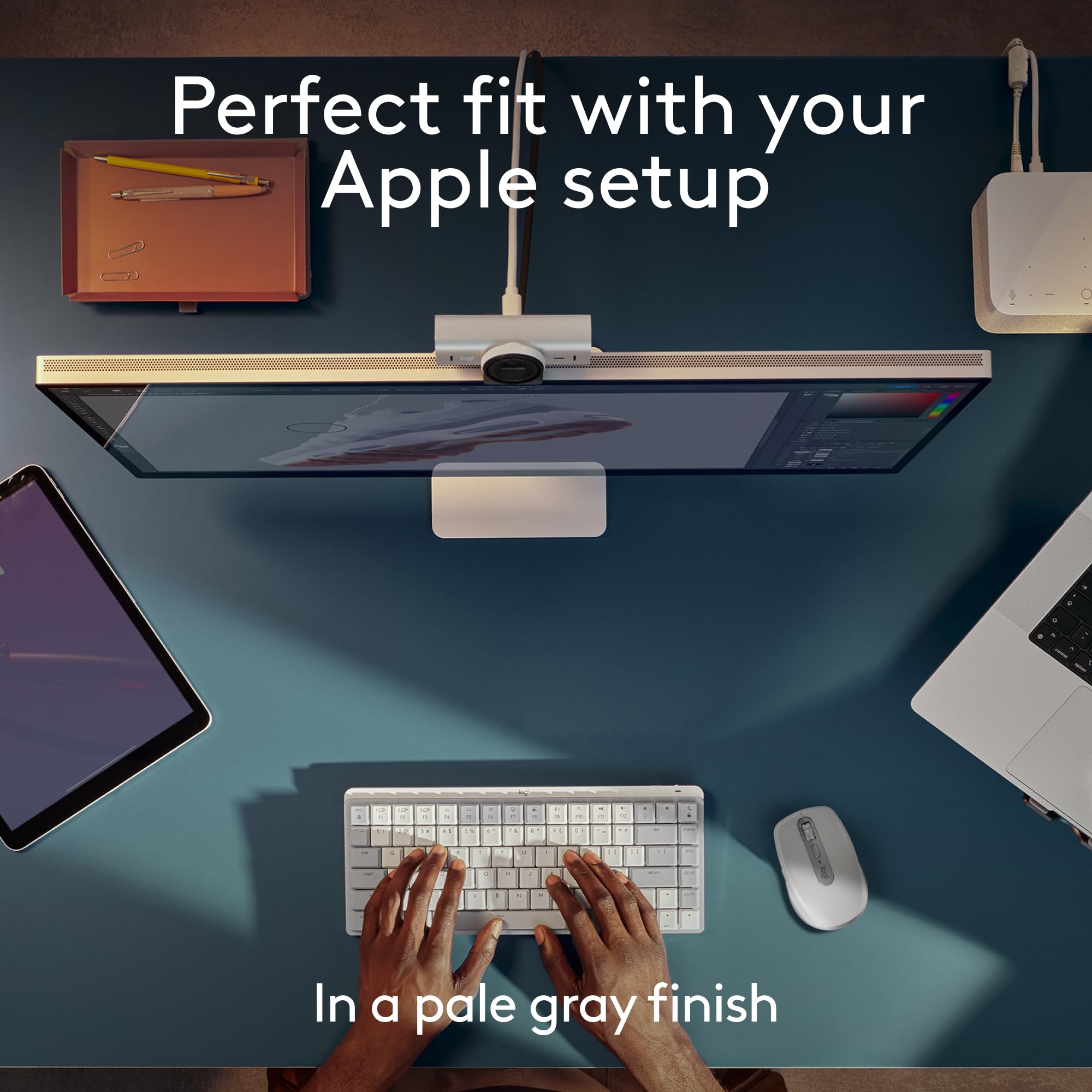 Logitech MX Anywhere 3S Wireless Bluetooth Mouse for Mac - 8K DPI Precision, Silent Clicks, USB-C Charging, Multi-Device Connectivity | Compatible with MacBook Pro, MacBook Air, iMac, iPad | Perfect for Office, Travel & Creative Work - Pale Grey