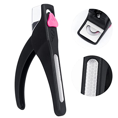 **AORAEM Adjustable Nail Clippers with Nail File - Professional False Nail Cutter & Trimmer for Nail Extensions, Home DIY Manicure (Black) - Perfect for Salon, Travel & At-Home Nail Care**
