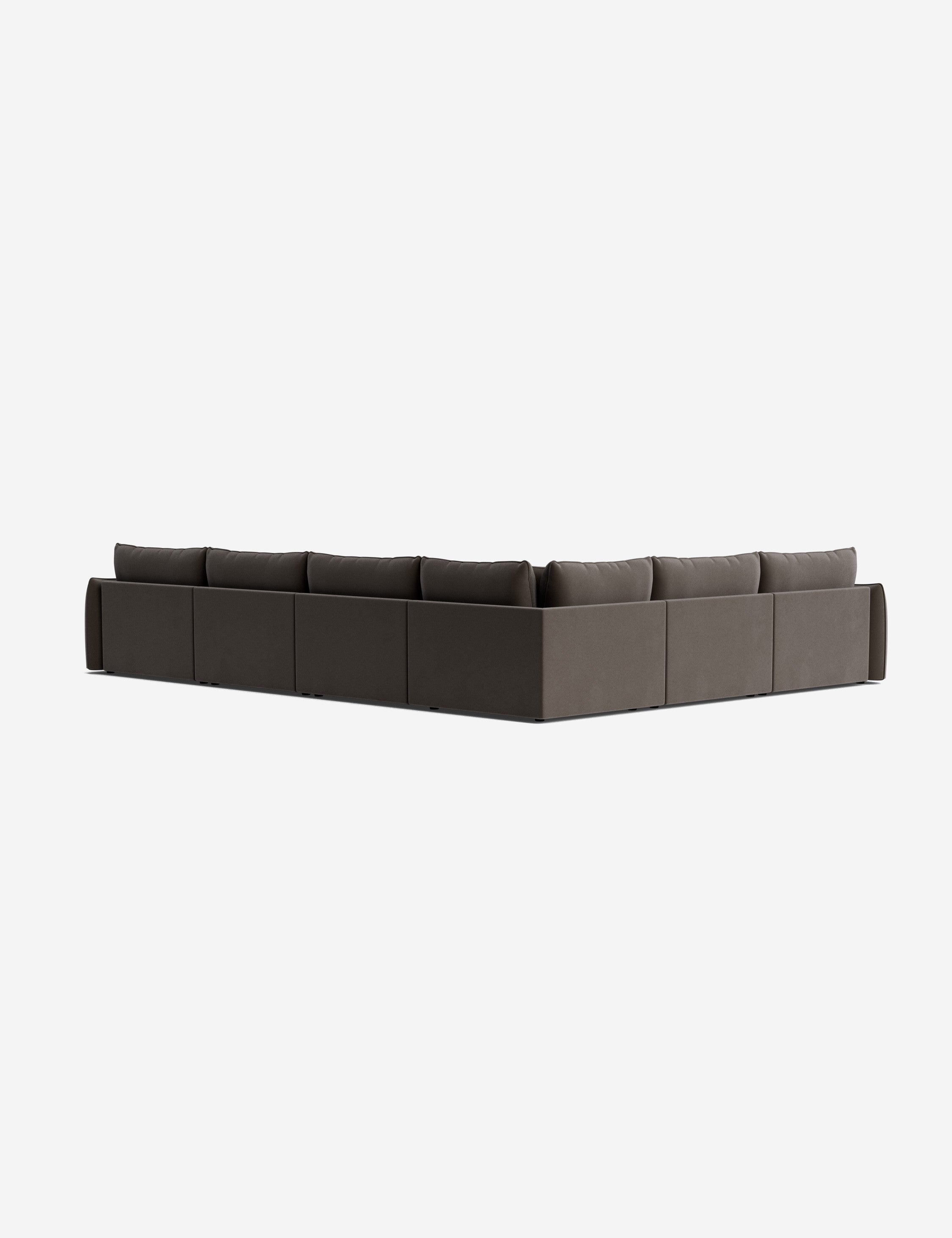 Balmer Modular Corner Sectional Sofa with Ottoman - Modern L-Shaped Living Room Furniture for Small Spaces | Perfect for Apartments, Condos & Family Gatherings