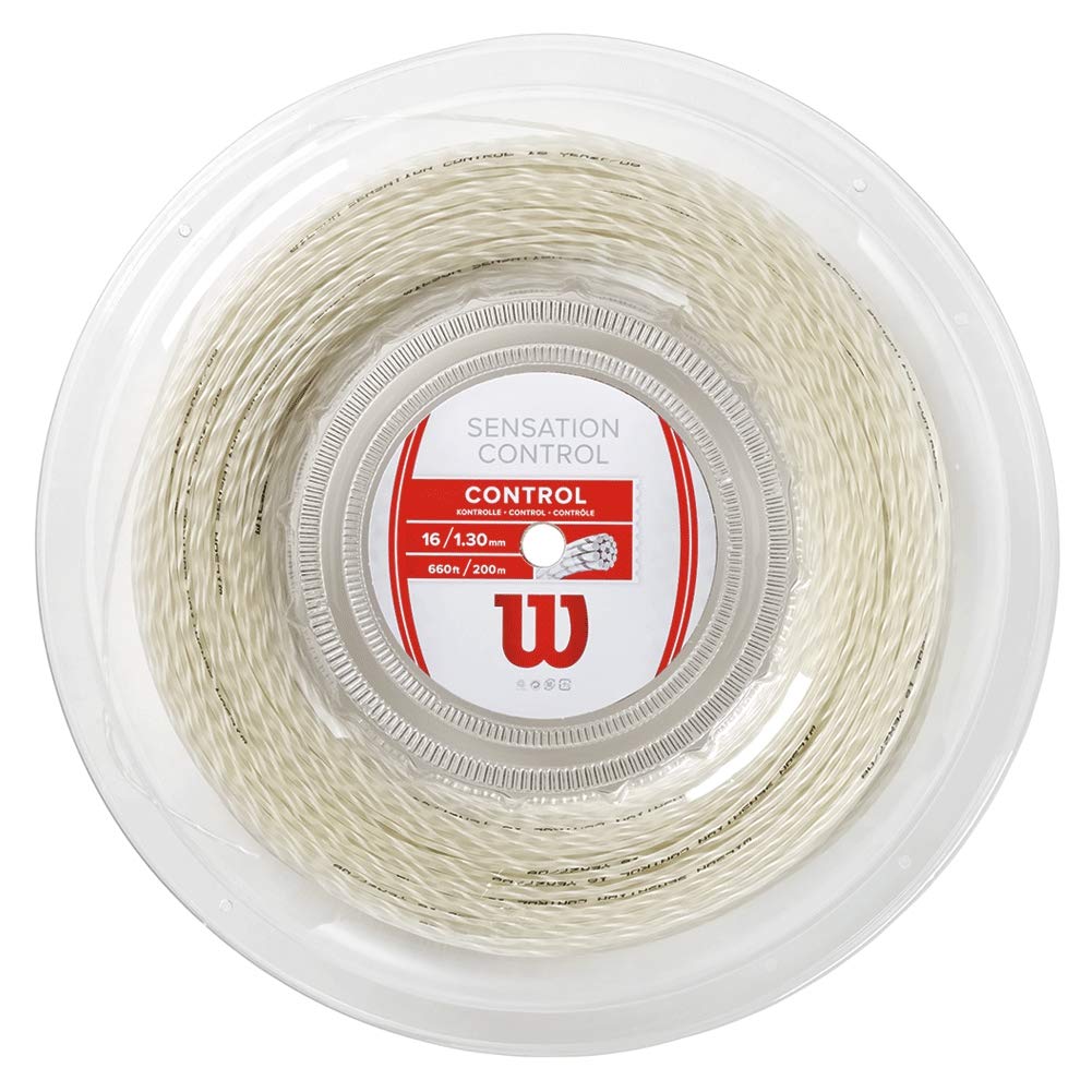 Wilson Sensation Tennis Racket String 16 Gauge (1.3mm) - Premium Control & Comfort for All Players | Perfect for Recreational & Competitive Tennis Matches