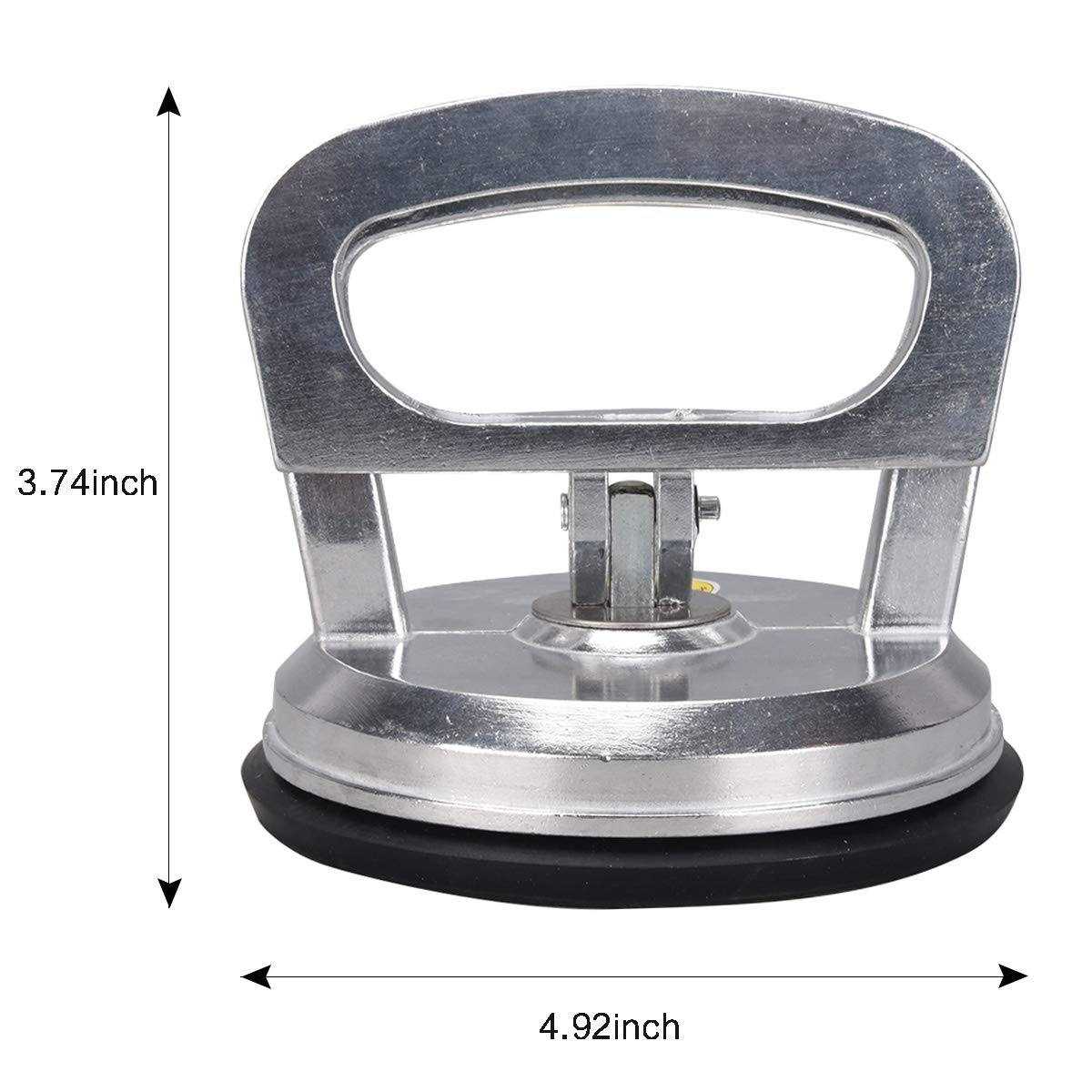 SOLUDE 4-Pack Heavy Duty Glass Suction Cup Lifters - Aluminum Vacuum Grippers for Moving Windows, Tiles, Mirrors & Granite - Double Gripper Sucker Plate for Home Renovation & Construction Projects