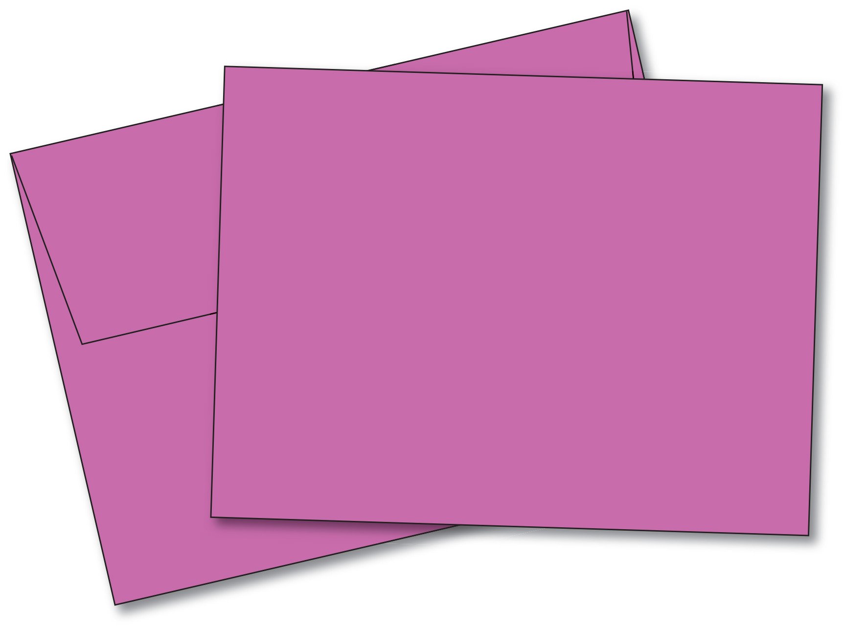 Premium Blank Purple Note Cards - Uncoated 4.5