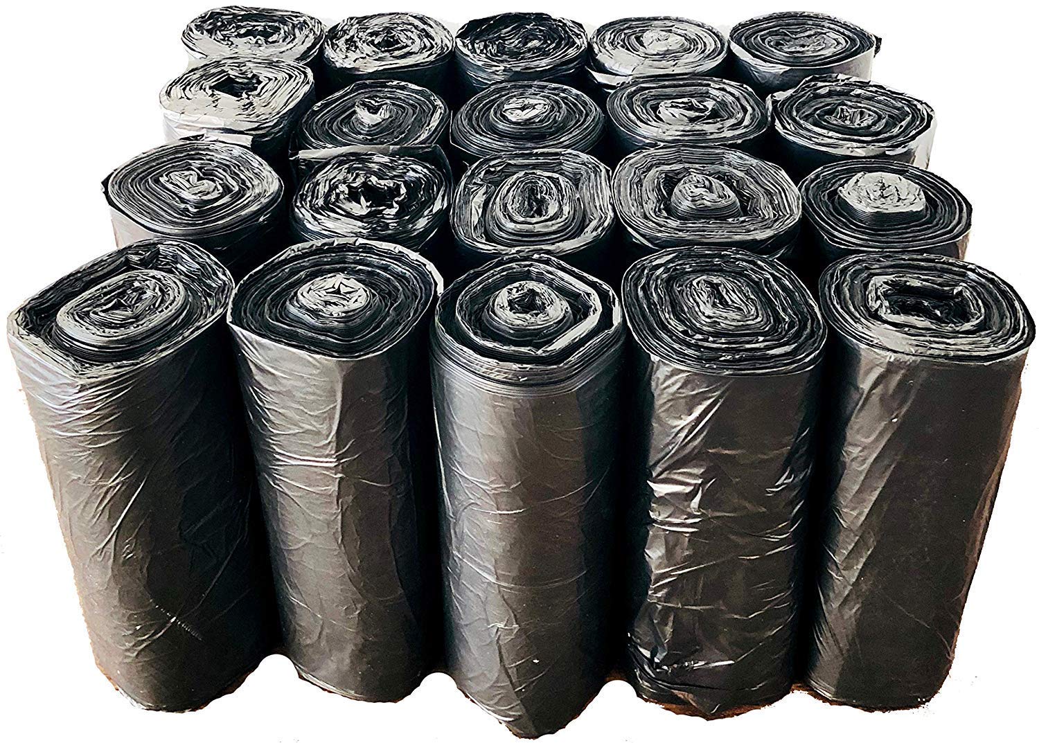 Heavy Duty 40-45 Gallon & 13 Gallon Trash Bags - 250 Large & 1000 Small Garbage Bags for Home, Office, Kitchen, and Outdoor Use