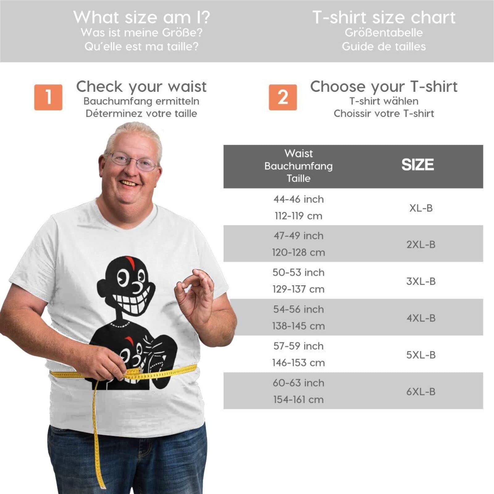 Lil Darkie Oversized Cotton T-Shirt for Men - Big & Tall Short Sleeve Tee - White Casual Streetwear Top for Concerts, Skateboarding & Everyday Wear
