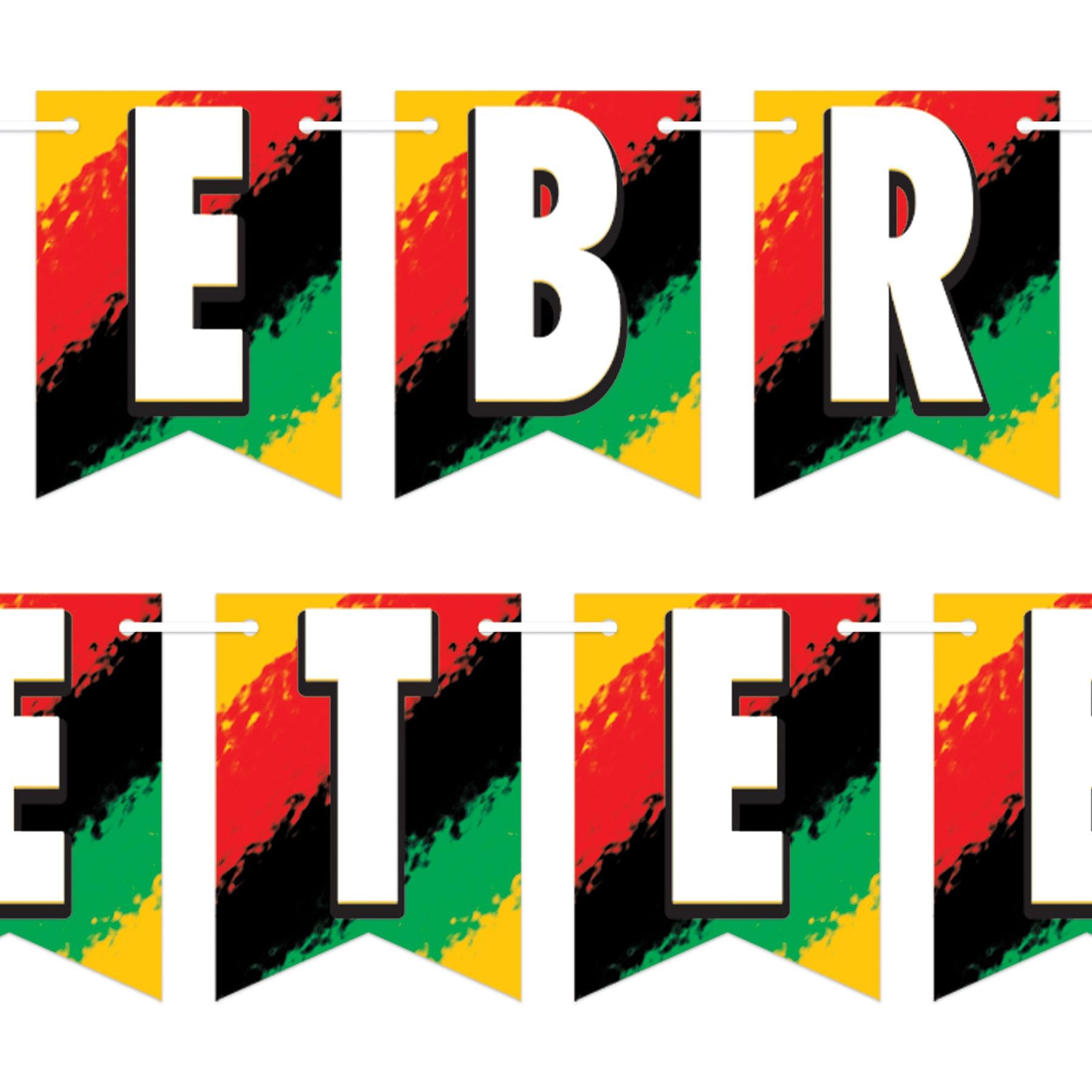 12 Pack Beistle Celebrate Juneteenth Streamers - Colorful Party Decorations for Juneteenth Celebrations, Home Decor, and African American Heritage Events