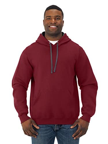 Fruit of the Loom Men's Hooded Sweatshirt - Soft Cotton Pullover Hoodie for Casual Wear, Workout & Outdoor Activities