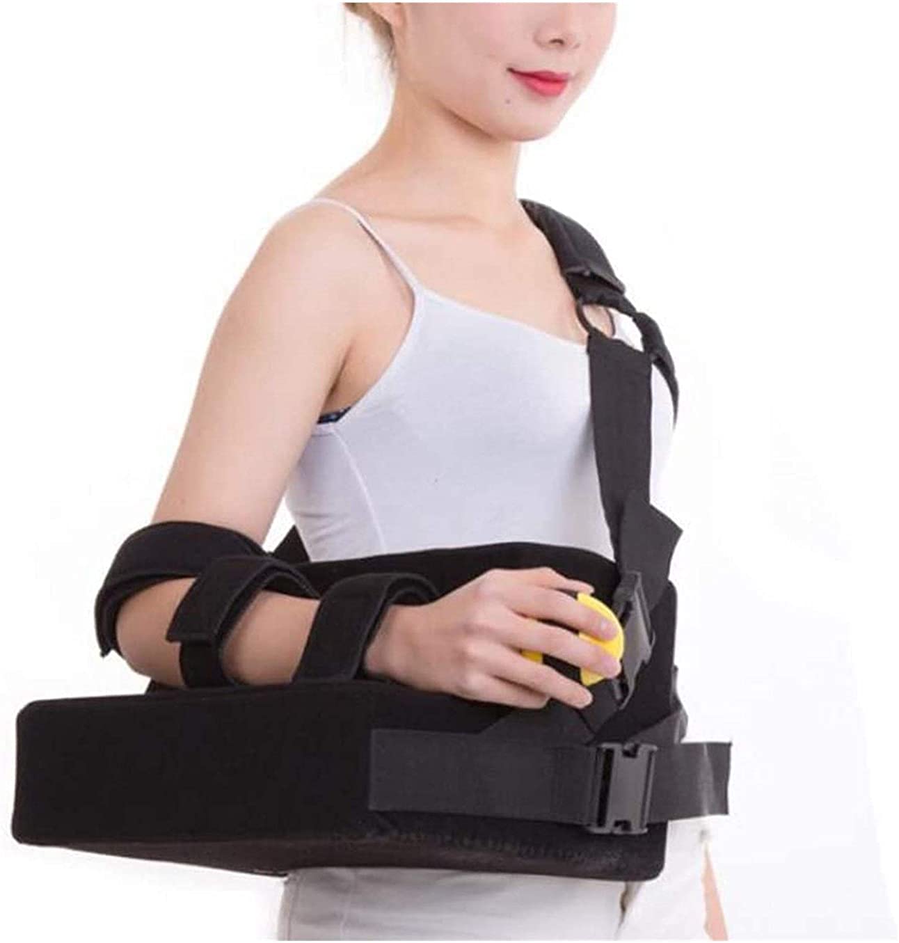 Arm Sling Shoulder Brace - Adjustable Left or Right Arm Support with Abduction Pillow & Exercise Ball for Shoulder, Wrist & Elbow Injuries | Ideal for Post-Surgery Recovery, Sports Injuries & Daily Comfort
