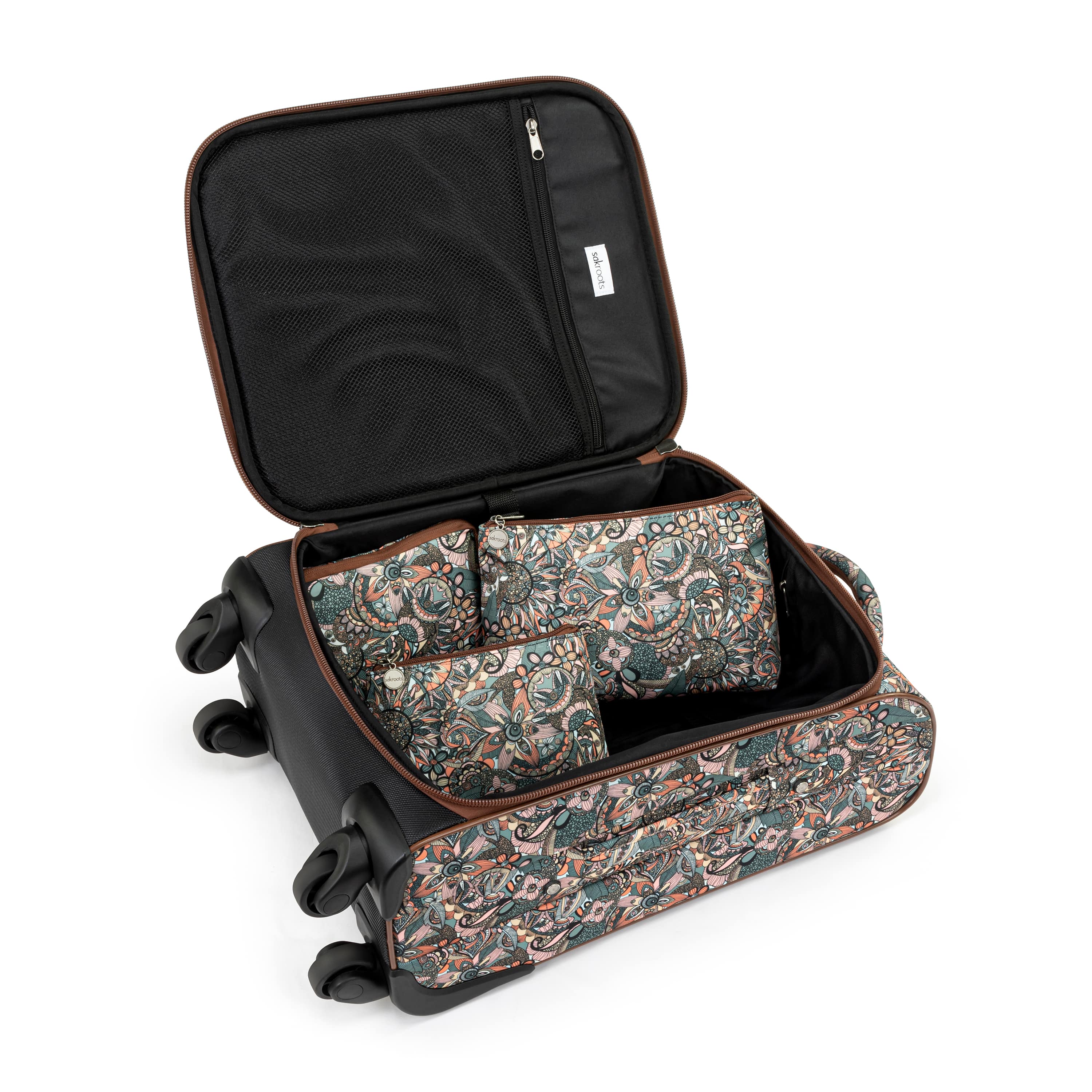On The Go 21 Spinner Luggage Set - EcoTwill Fabric - Sienna Spirit Desert Color - Perfect for Business Travel & Weekend Getaways