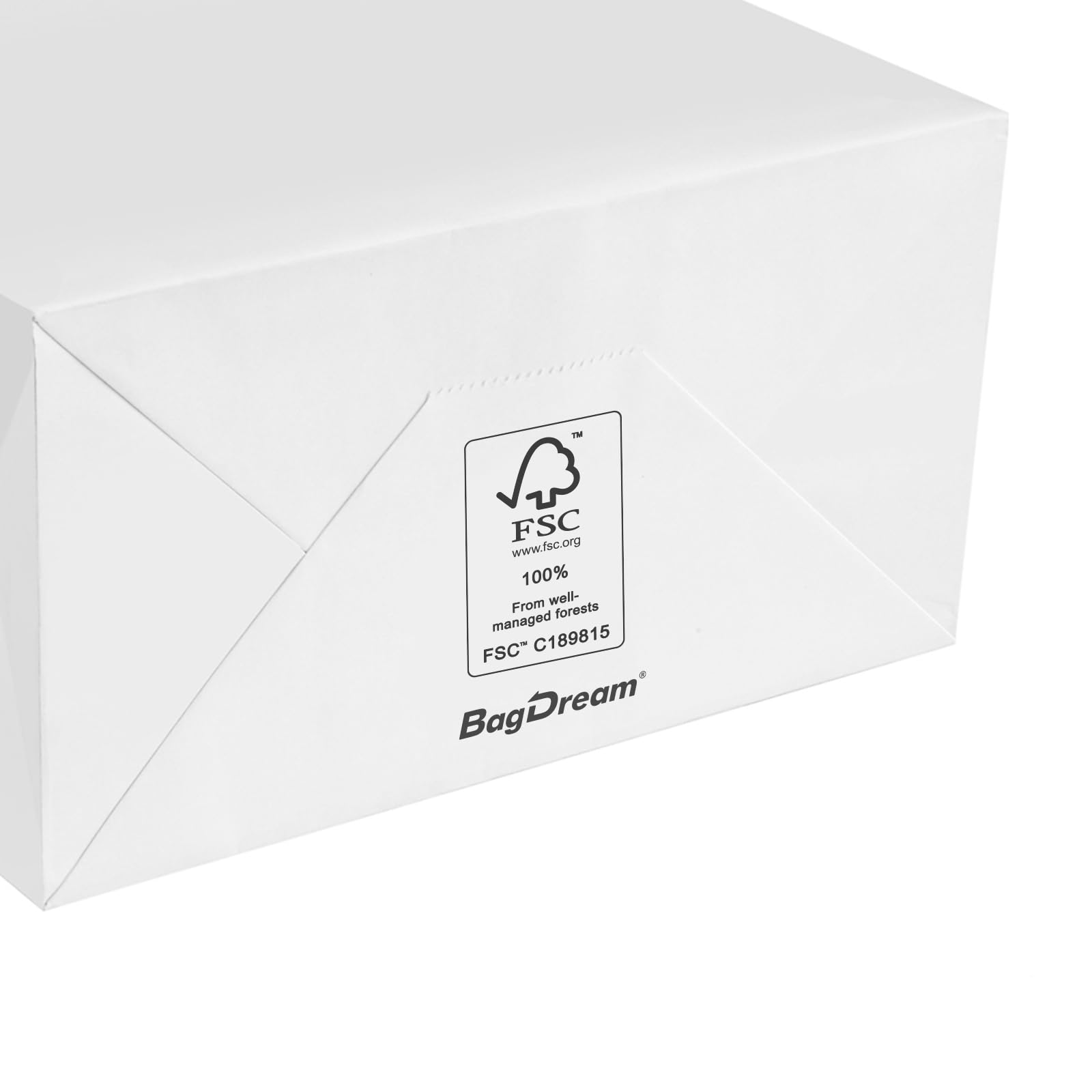 50 Pack 13x7x17 Inch White Kraft Paper Gift Bags with Handles - Eco Friendly Recyclable Party Bags, Shopping Bags & Retail Merchandise Bags Bulk for Birthday, Wedding, Store Packaging & Events