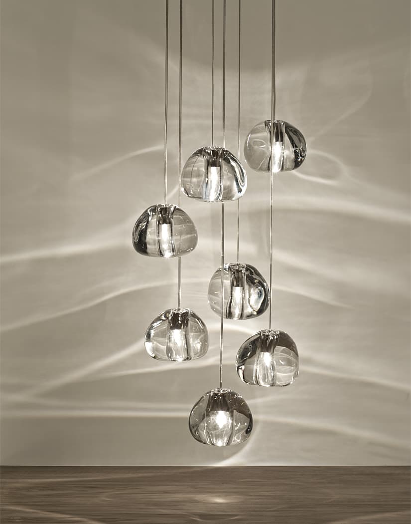 Elegant Crystal Pendant Light - Modern Chandelier for Dining Room, Bedroom & Living Room Decor - Dimmable LED Hanging Lamp for Home & Office Lighting