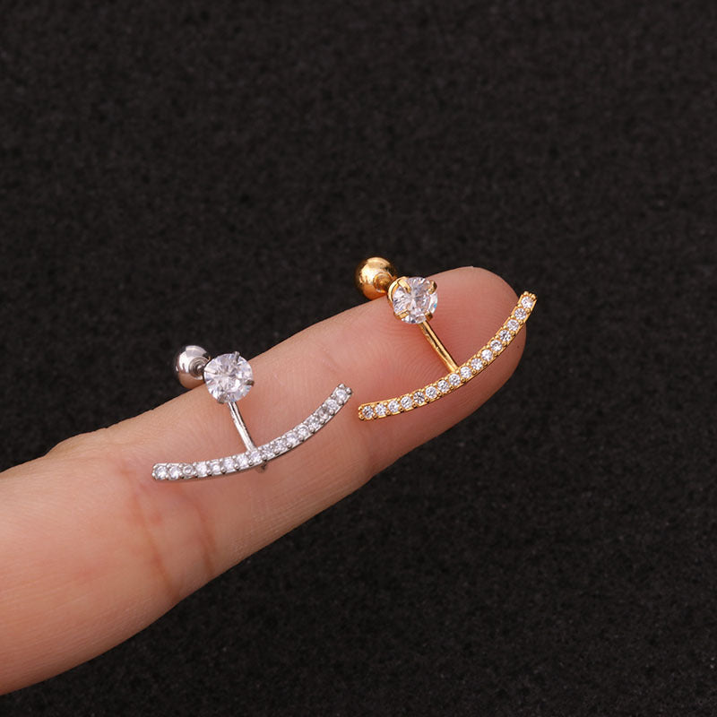 20G Leaf Dangle Helix Tragus Earrings for Women - Gold Plated Cartilage Hoop Earrings for Helix, Tragus & Conch Piercing | Perfect for Everyday Wear, Parties & Gifts | HSPJ19104