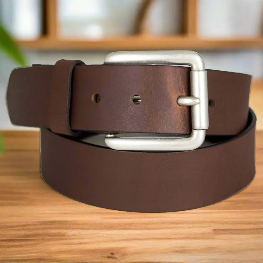 BOL Men's Genuine Leather Belt with Removable Buckle - Adjustable Dress & Casual Belt for Office, Jeans & Formal Wear