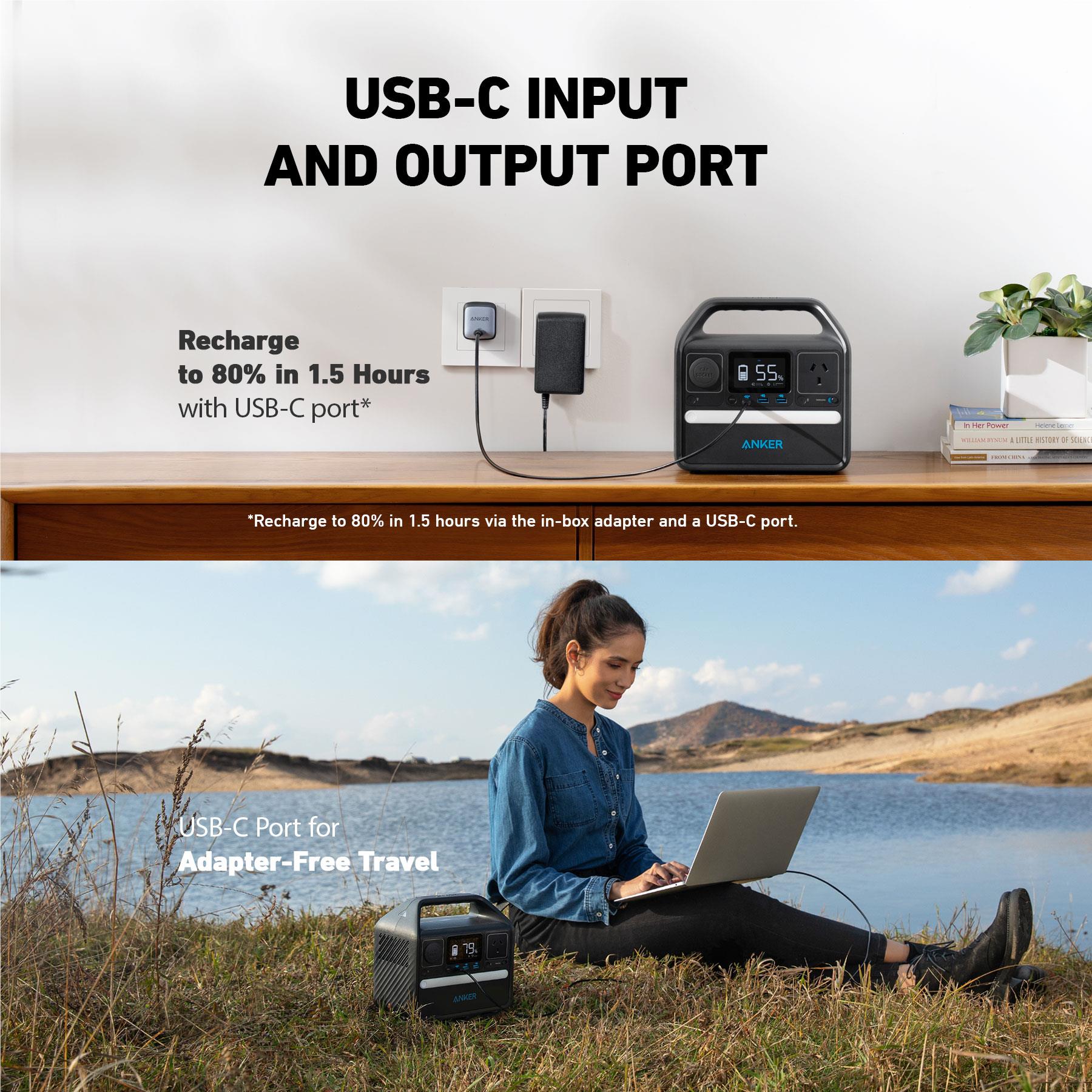 Anker 521 PowerHouse 256WH Portable Power Station - Solar Generator for Camping, Emergencies & Outdoor Adventures - Compact Backup Battery for Phones, Laptops & Small Appliances