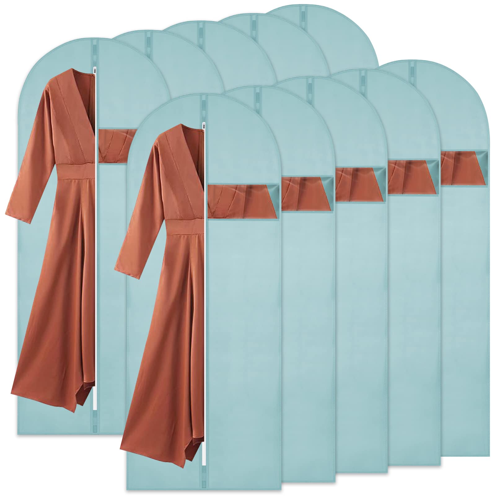 LOXICEN Garment Bags for Closet Storage - 24x55 Inch Hanging Clothes Suit Cover with Zipper (DB-LS3) - Perfect for Travel, Wedding Dress Protection & Seasonal Clothing Storage