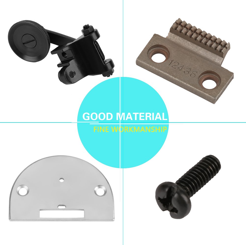 4pcs Roller Foot Plate Feed Sewing Machine Parts - Presser Foot & Spare Accessories for Smooth Fabric Feeding | Perfect for Quilting, Upholstery & Heavy-Duty Sewing Projects