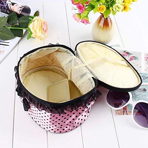 MBUYS Mall Bow Storage Bag - Waterproof Cosmetic Organizer & Toiletry Travel Bag for Women, Portable Makeup Case Pouch with Bow Tie Design (1pc) - Perfect for Travel, Gym, and Daily Makeup Storage